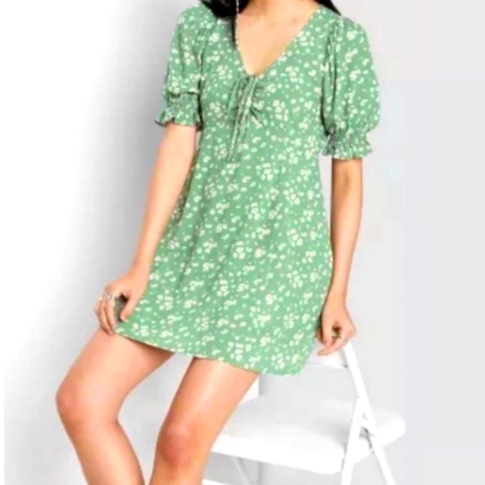 Green Floral Dress